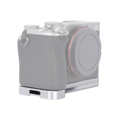 NICEYRIG Bottom Mount Plate for Sony A7C II / A7CR, (Silver) Camera Base Plate with Built-in Quick-Release Plate for ARCA, Strap Slot, 1/4’’ Thread - 589