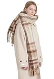 Vintage Scarfs for Women Warm Shawls and Wraps for Evening Dresses Soft Poncho Coat Thick Cashmere Wrap Cozy 2025
