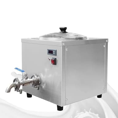 HNZXIB Commercial 14L Pasteurizer Machine for Milk, Gelato, Juice & More – Tabletop Sterilization Equipment with Auto Wash, Timer, 360° Stirring – 110V, 1000W, Food-Grade Stainless Steel