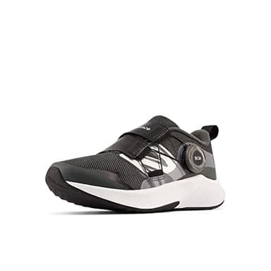 New Balance Kid's Dynasoft Reveal V4 Boa Running Shoe,Blacktop/Black/Silver Metallic,6 Big Kid