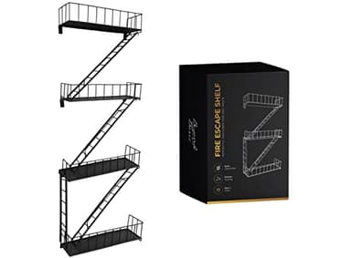 Beyond Basic Fire Escape Shelf - Versatile New York Inspired Modern Floating Hanging Wall Shelves Make a Great Action Figure or Planter Prepare to Receive Compliments for This Shelf