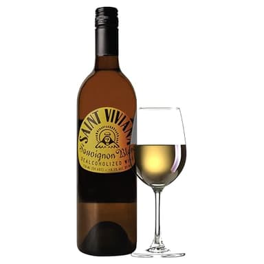 Saint Viviana Non Alcoholic Sauvignon Blanc, Non-Alcoholic Dry White Wine, Gluten Free, Low Sugar, Zero Proof Alcohol, Dealcoholized Wine, Fresh Fruit Flavor and Floral Notes, 24.6 fl oz Bottle