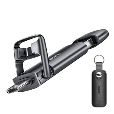 SSK 2TB External USB SSD,Fast 550MB/s 2-in-1 Dual Drive USB Type C+ USB A 3.2 Gen2 Solid State Thumb Drive Data Storage for iPhone 15/PS4/Android Phone/Tablet/Windows/Mac