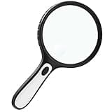 Lighted Magnifying Glass Handheld，3-30X / 60X Large Magnifying Glass with Light，Led Magnifiers for Seniors,Reading Books, Medicine Bottle Small Font