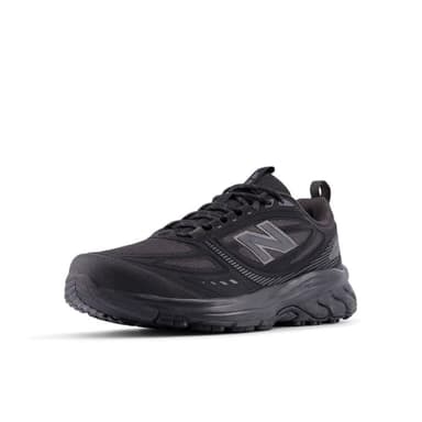 New Balance Men's 410 V9 Trail Running Shoe, Black/Neptune Grey, 9