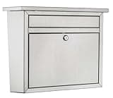 Architectural Mailboxes Maya Stainless Steel, Locking, Wall Mount Mailbox, 2417PS-10, Stainless Steel, Medium Capacity