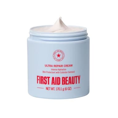 First Aid Beauty - Ultra Repair Cream - Intense Hydration Face & Body Moisturizer - Whipped Colloidal Oatmeal Clinically Proven to Strengthen Skin Barrier in 7 Days - Helps Relieve Eczema, 6 oz
