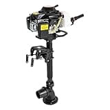 4 Stroke 4HP Outboard Motor, 4 Stroke 55CC Jet Pump Boat Engine w/Wind Cooling CDI System for Rubber Boats, Wooden Boats, Fishing Boats, etc, 5500 rpm