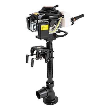 4 Stroke 4HP Outboard Motor, 4 Stroke 55CC Jet Pump Boat Engine w/Wind Cooling CDI System for Rubber Boats, Wooden Boats, Fishing Boats, etc, 5500 rpm