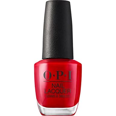 OPI Nail Lacquer Big Apple Red | Opaque Bright Red Crème Chip Resistant Nail Polish | Fast Drying, Streak Free