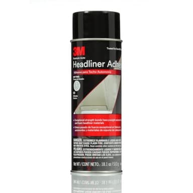 3M Headliner & Fabric Adhesive, 18.1 oz., Exceptional Strength Bonds Heavyweight Automotive Fabrics to Metal Surfaces, For Bonding Headlines, Carpet, Foam and Others, Quick & Easy Application (38808)