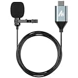 MAONO USB C Lavalier Microphone for iPhone 15, iPad, Android, Omnidirectional Condenser Lapel Mic for Recording, Interview, Video Podcast, Vlogging, YouTube, TikTok, UL11