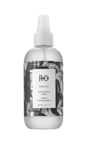 R+Co Dallas Hair Thickening Spray | Volumizing & Texturizing Spray for All Lengths | Adds Volume, Body & Shine | Perfect for Blowouts, Curling Irons & Roller Sets | 8.5 oz