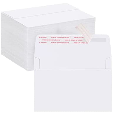 ACSTEP 200PACK 5 X 7 Envelopes, White A7 Envelopes Self Seal for Weddings, Invitations, Photos, Postcards, Greeting Cards Mailing,Baby Shower, Graduation