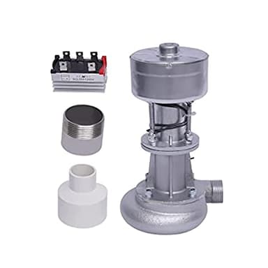 LASJFGY Micro Hydro Generator, 500W 110V, Silver, Lightweight, Portable, Water Flow Generator for Home Use