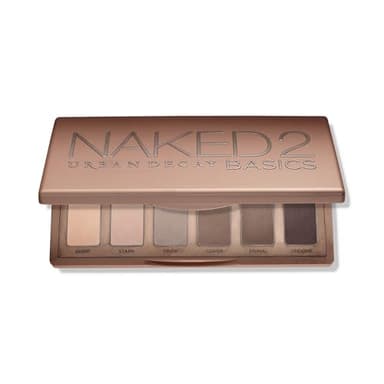 URBAN DECAY Naked 2 Basics Mini Eyeshadow Palette - 6 Matte Nude Shadows, Multi-Use Powder for Eye, Contour, or Brows, Ultra-Blendable Cool-Tone Neutrals, Long-lasting Wear, Travel Makeup with Mirror