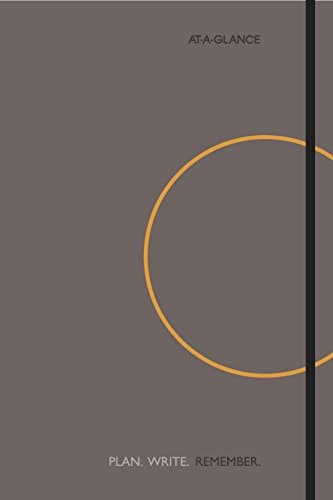 AT-A-GLANCE 70620130 One-Day-Per-Page Planning Notebook, 6 x 9, Dark Brown/Orange, 2016