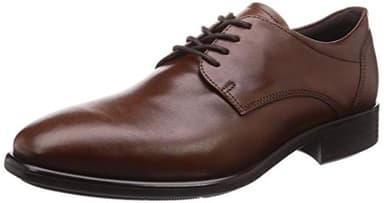 ECCO Men's CITYTRAY Plain Toe Oxford Dress Shoe Cognac