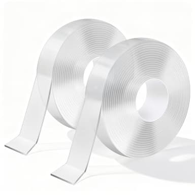 Xnluothsk 2 Rolls Heavy Duty Double Sided Mounting Tape - 1.2 Inches Wide, 0.07 Inches Thick, 15FT/Roll - Removable, Residue-Free for Home/Office/Outdoor