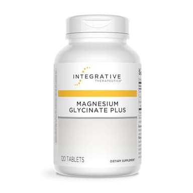 Integrative Therapeutics Magnesium Glycinate Plus - Brain Function Support Supplement for Adults* - Supports Heart and Muscular Function* - Dairy-Free & Gluten-Free - 120 Count (60 Servings)