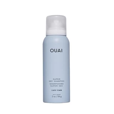 OUAI Super Travel Size Dry Shampoo - Volumizing Dry Shampoo - Absorbs Oil, Dirt & Sweat - Blends Seamlessly into Hair with Zero Residue & Enriched with a Long-Lasting Scent - Cape Town (2 oz)