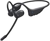 Gixxted Open Ear Headphones with Mic, Bluetooth Headset with Microphone, Dual Connect Bluetooth 5.3 Headset with AI Noise Cancelling Mic & Mute Function, Wireless Headset for Work, Sports, Drive