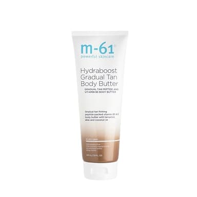 m-61 Hydraboost Gradual Tan Body Butter | Unscented, Hydrating, Firming Body Lotion For A Streak-Free, Self-Tan Glow. Formulated With Vitamin E, Aloe, and Coconut Oil - 7.8 Fl Oz