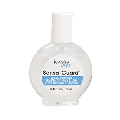 The Beadsmith Jewelry Aid Sensa-Guard 0.45 fl. oz - Brush Cap - Clear Coating – Protector for Sensitive Skin Against Jewelry Irritation