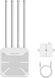 WAVLINK AX3000 Outdoor WiFi 6 Extender Long Range, WiFi 6 Outdoor Wireless Access Point, Active PoE, 4x8dBi Antennas,Work with Starlink/Repeater/Router,IP67,Up to 256 Devices for Farm,Yard,RV,Campsite