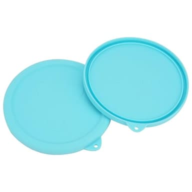 Kiicii 2-Pack Silicone Lids for Pyrex Sculpted Glass Mixing Bowls - Small Sizes Only Fit with 7401-S 3-cup, Dishwasher & Microwave Safe, Blue (Lids Only)