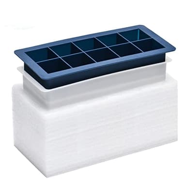 Clear Ice Cube Maker Silicone - Crystal Clear 2 Inch Ice Cube Tray,10 Large Ice Cubes Mold for Whiskey and Cocktail