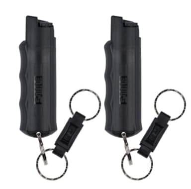 SABRE Pepper Spray - Quick Release Keychain for Easy Carry & Fast Access, Max Police Strength Self Defense OC Spray With UV Dye, 10 Sec. Spray Time, Finger Grip - Faster Aim, 0.54 fl oz, Secure Safety
