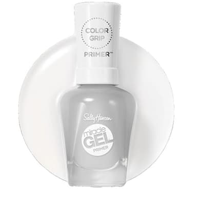 Sally Hansen Miracle Gel Nail Polish Color Grip Primer and Base Coat| Salon Quality, Gel-Like Formula, Two-Step System, No UV Light Needed, Long Lasting | Clear, Glossy