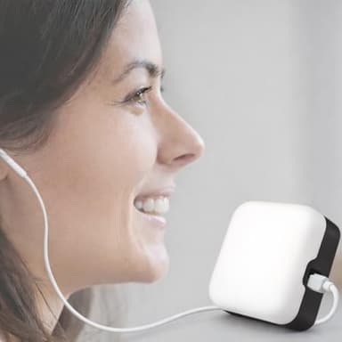 Pocket Gamma Light Therapy Device, 40Hz Flickering LED, 40Hz Audio, Adjustable Brightness