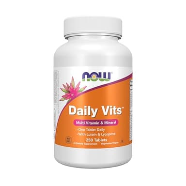 NOW Foods Supplements, Daily Vits™, One Tablet Daily with Lutein & Lycopene, 250 Tablets