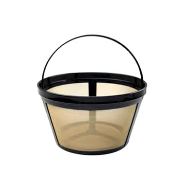 TRONMEI 8-12 Cup Reusable Coffee Filter - BPA Free, Eco-Friendly, Compatible with Mr. Coffee, Black+Decker & Most Standard 8-12 Cup Drip Coffee Makers (1-Pack)