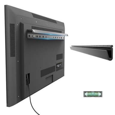 No Drill Drywall TV Mount, No Stud TV Wall Mount for 32-75 Inch Most Brand TVs up to 150lbs, Easy Install no Stud Studless TVs Wall Mount, Included All Hardware-Level Bubble Meter