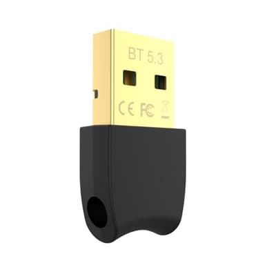 Bluetooth 5.3 USB Adapter for Desktop PC, Plug & Play Mini Dongle Receiver & Transmitter, Compatible with Laptop, Headphones, Keyboard, Mouse, Speakers, Printer, Windows 11/10/8.1