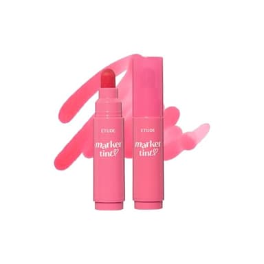 ETUDE Dear Darling Marker Tint #4 Milk Strawberry (5g) | Hydrating & Long Lasting Lip Stain | High Pigmented Lip Maker with Easy Drawing Tip | Korean Lip Tint, Korean Makeup, Kbeauty
