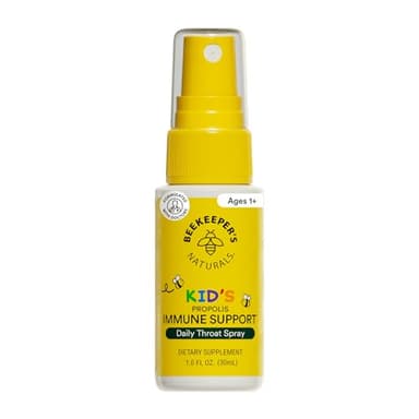 Kids Propolis Throat Spray - Natural Immune Support & Sore Throat Relief - by BEEKEEPER'S NATURALS - Has Antioxidants & Gluten-Free (1.06 oz) Pack of 1 (Kids)