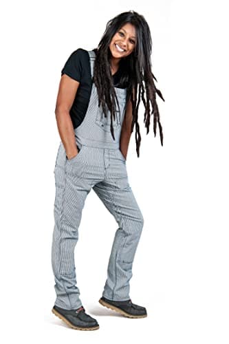 Dovetail Workwear Freshley Overalls for Women, 13 Pockets, Indigo Stripe Denim, SIZE 6x30