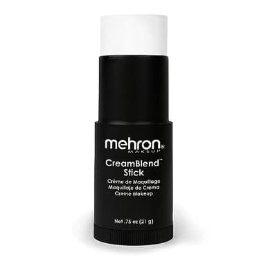 Mehron Makeup CreamBlend Stick | Face Paint, Body Paint, & Foundation Cream Makeup | Perfect for Halloween .75 oz (21 g) (White)