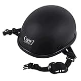 EMUR Beanie Motorcycle Half Helmet, DOT Approved Ultra-Thin Comfortable Cruising Low Profile Skull Cap, German Style Novelty Small Helmet for Chopper Moped Scooter Motorbike Electric