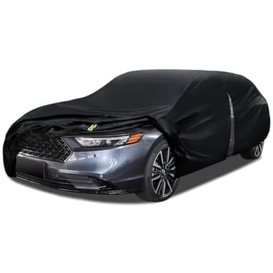 6 Layers Car Cover Waterproof All Weather for Automobiles, Size A3 with Zipper Cotton Fit for Toyota Camry, Honda Accord, Ford Mustang, Chevy Camaro/Malibu,Kia Optima/K5 (187-198 inch)