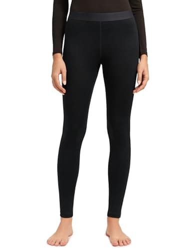 Innophra Womens 190 Merino Wool Base Layer Leggings - Hiking Outdoor Casual Thermal Underwear Tights Breathable Comfort Pants Black X-Large