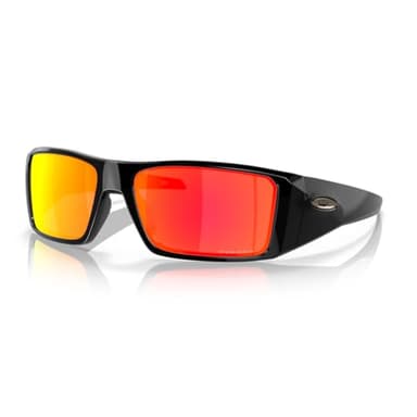 OAKLEY Heliostat OO9231 923106 61MM Polished Black/Prizm Ruby Rectangular Sunglasses for Men+ Bundle Accessory Leash Kit, Microfiber Pouch