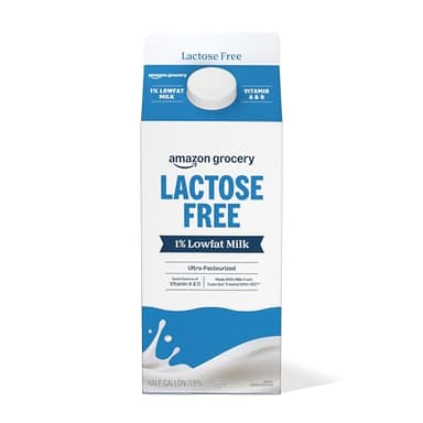 Amazon Grocery, Lactose Free 1% Low Fat Milk, Half Gallon, 64 Fl Oz