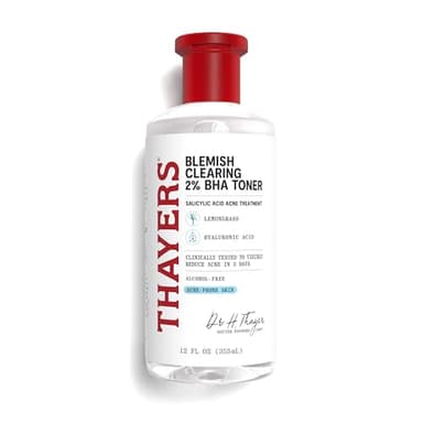 Thayers Blemish Clearing Salicylic Acid Toner, Acne Treatment Face Toner with 2% Salicylic Acid, Soothing and Non-Stripping Skin Care, 12 Fl Oz