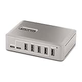 StarTech.com 10-Port USB-C Hub - 8X USB-A/2x USB-C - Self-Powered w/65W Power Supply - USB 3.1 10Gbps - Desktop/Laptop USB Hub w/USB-IF Certified 3ft Locking Cable, USB C Splitter, TAA