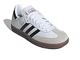 adidas Samba Indoor Sneaker, White/Black/Gum, 4 US Unisex Big Kid